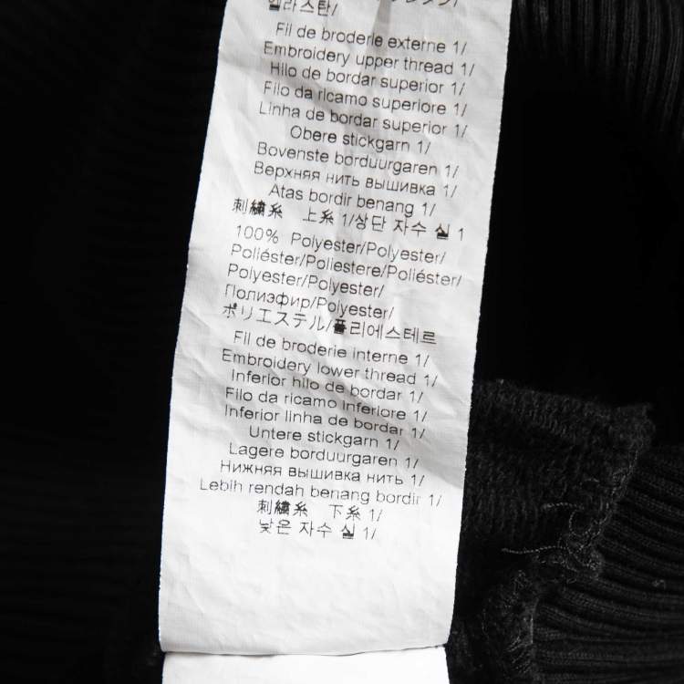 Pre Owned Kenzo Black Cotton Crystals Embellished Logo Sweatshirt S