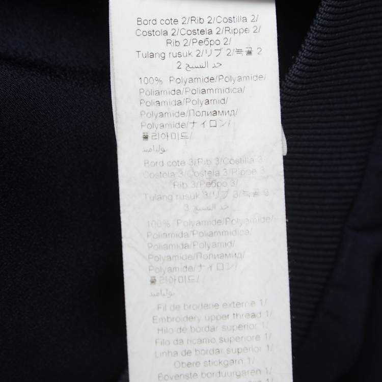 Pre Owned Kenzo Navy Blue Logo Embroidered Crepe Crew Neck Sweatshirt XS
