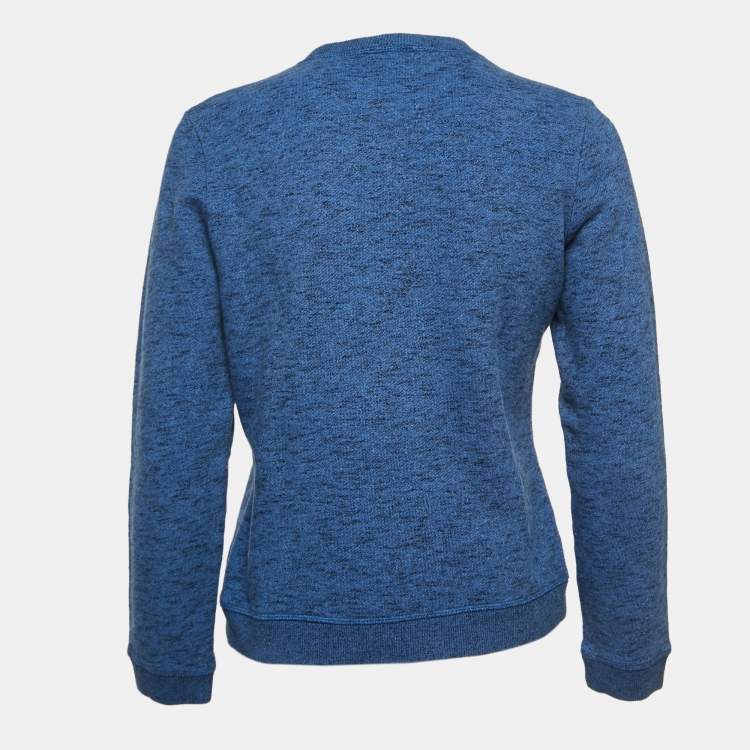 مملوكة مسبقًا Kenzo Navy Blue Logo Tiger Embroidered Cotton Crew Neck Sweatshirt S