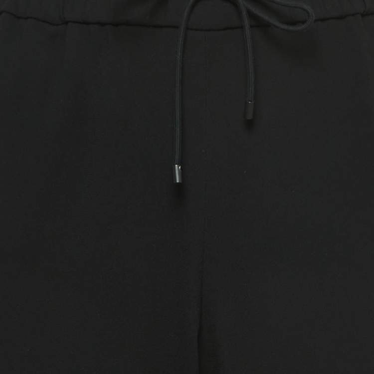 مملوكة مسبقًا Kenzo Black Crepe Side Striped Drawstring Track Pants M