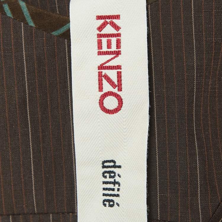 Pre Owned Kenzo Multicolor Floral Print Cotton Strappy Asymmetrical Dress M