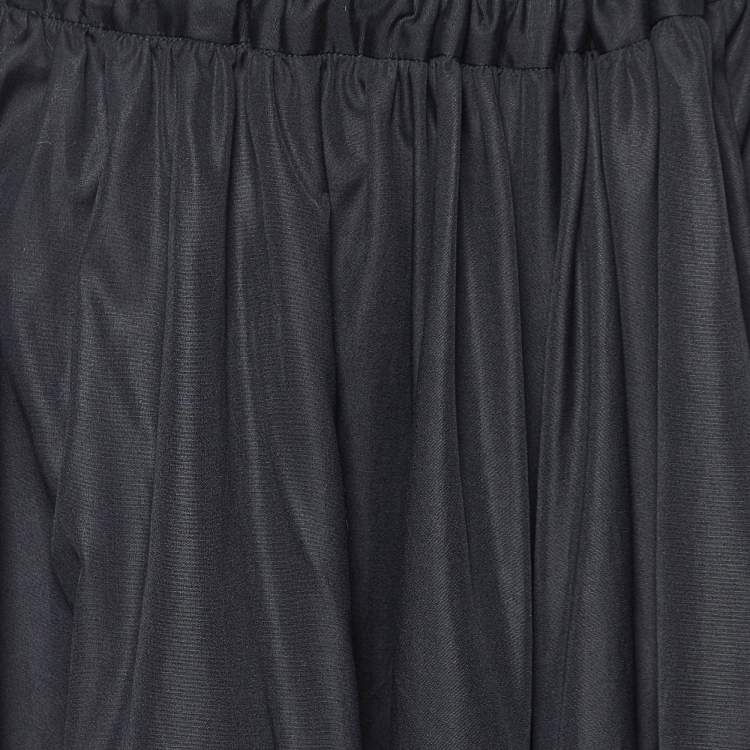 Pre Owned Kenzo Black Cotton Tiered Maxi Skirt M