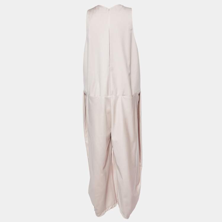 Pre Owned Kenzo Pink Wool & Silk Sleeveless Jumpsuit L