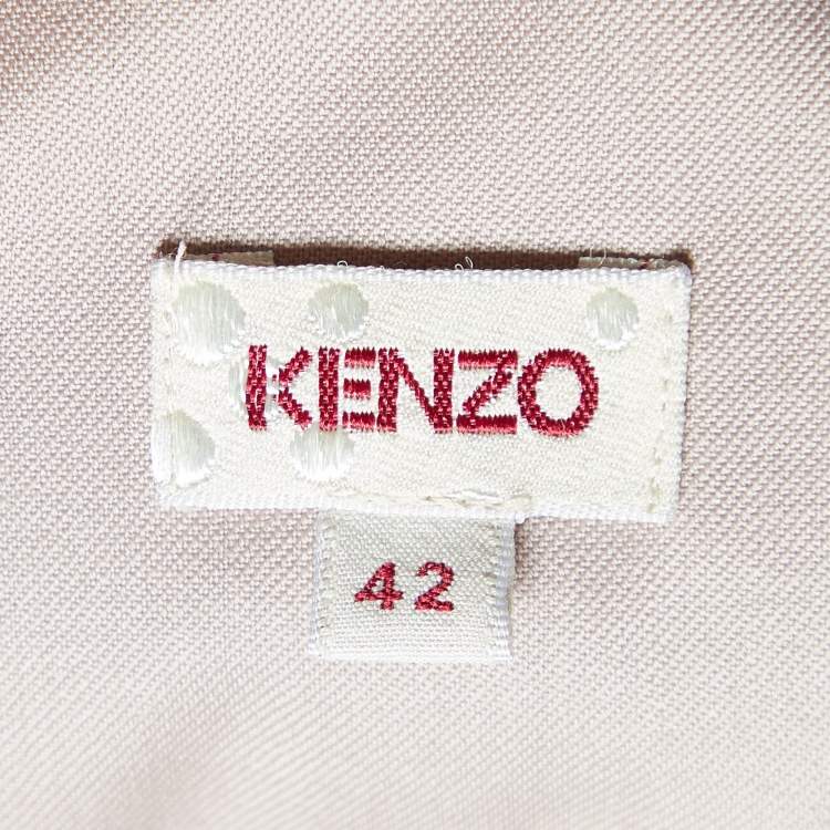 Pre Owned Kenzo Pink Wool & Silk Sleeveless Jumpsuit L