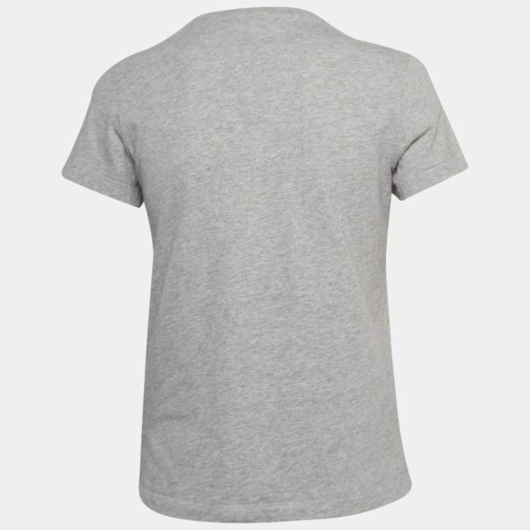 Pre Owned Kenzo Grey Classic Tiger Print Cotton Knit Crew Neck T-shirt M