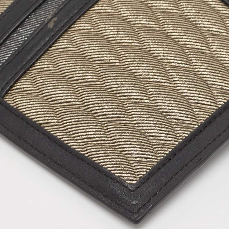 Pre Owned Kenzo Black/Multicolor Leather and Fabric Organizer Pouch