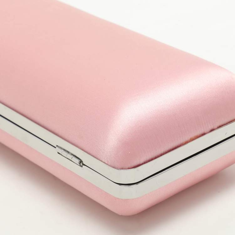 Pre Owned Kenzo Pink Satin Clutch