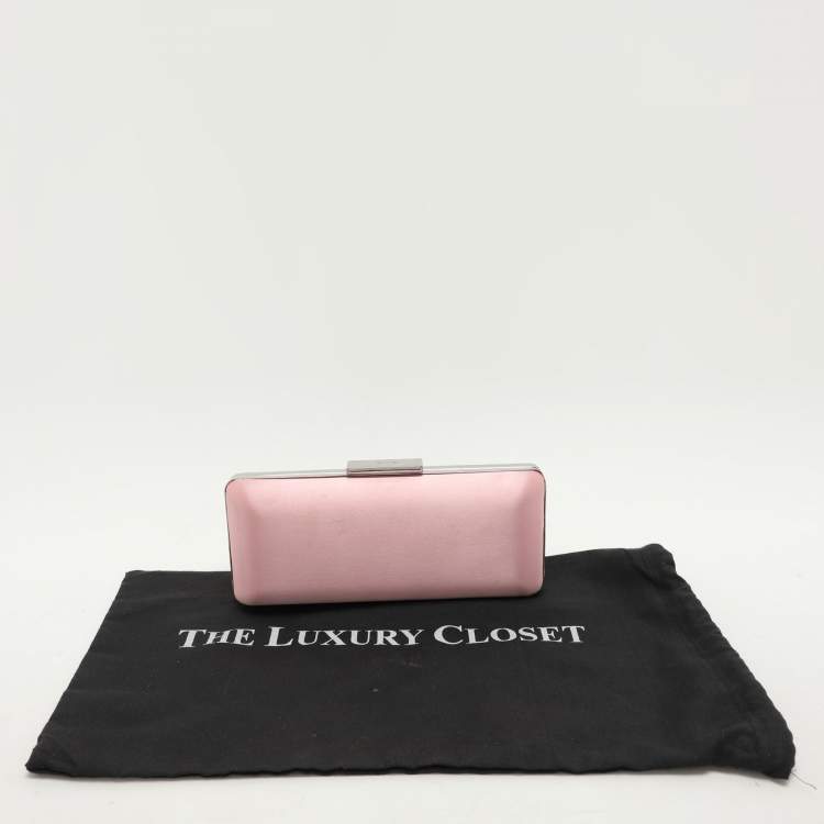 Pre Owned Kenzo Pink Satin Clutch