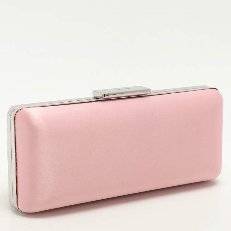 Pre Owned Kenzo Pink Satin Clutch