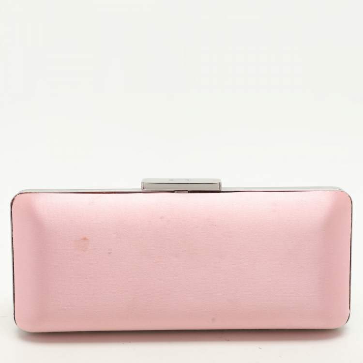 Pre Owned Kenzo Pink Satin Clutch