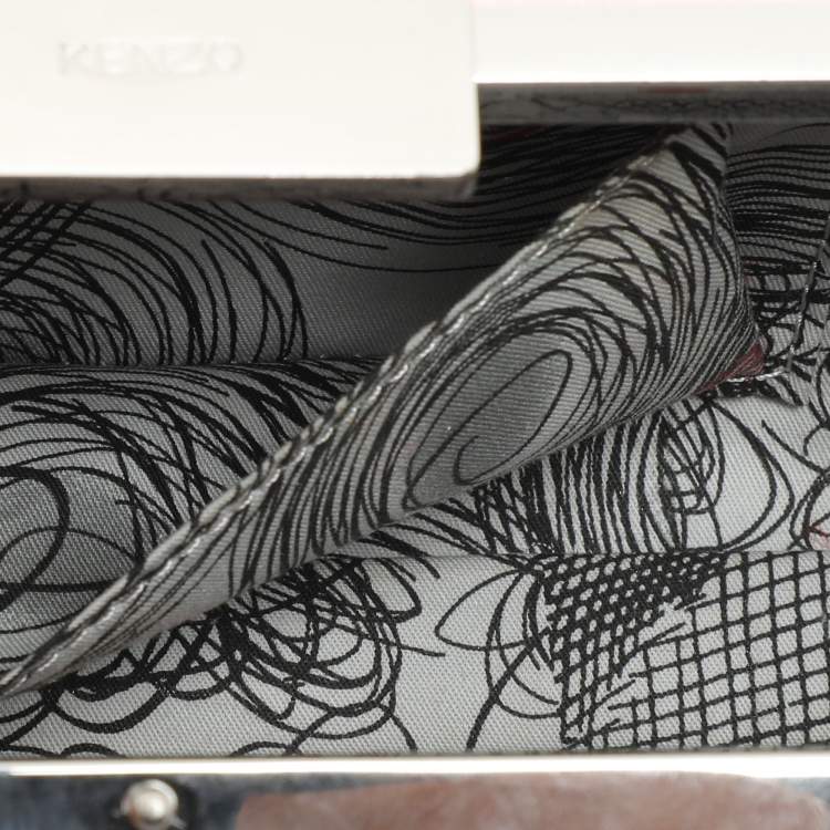 Pre Owned Kenzo Pink Satin Clutch