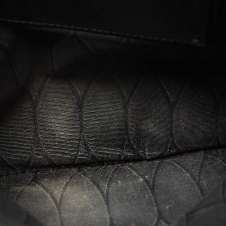 Pre Owned Kenzo Black Fabric Tiger Print Flat Zip Pouch