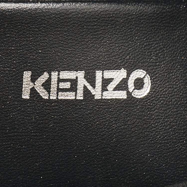 Pre Owned Kenzo Black/Natural Woven Massette Bucket Bag