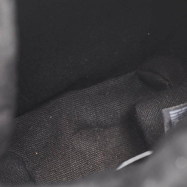 Pre Owned Kenzo Black/Natural Woven Massette Bucket Bag