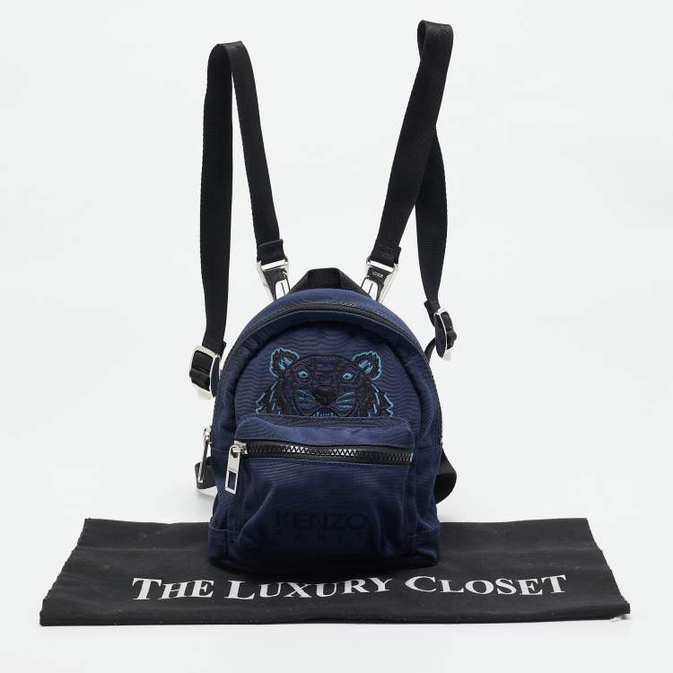 Pre Owned Kenzo Navy Blue Nylon Mini Kampus Tiger Backpack