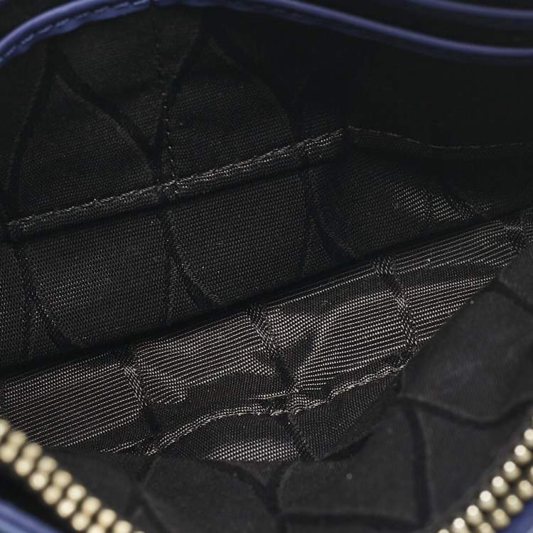 Pre Owned Kenzo Blue Faux Leather Kalifornia Wallet On Chain