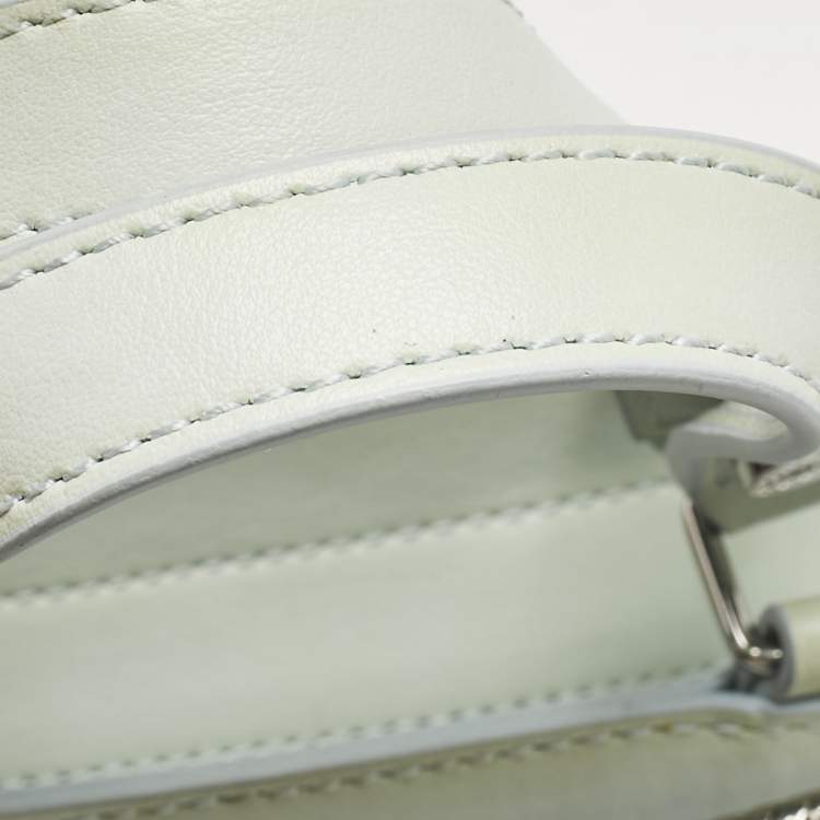 Pre Owned Kenzo Mint Green Leather Small Eye Tote