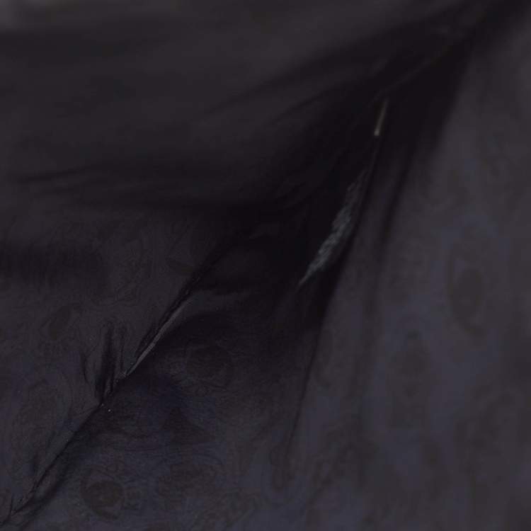 Pre Owned Kenzo Tiger Embroidered Burgundy Neoprene Zip Pouch Clutch