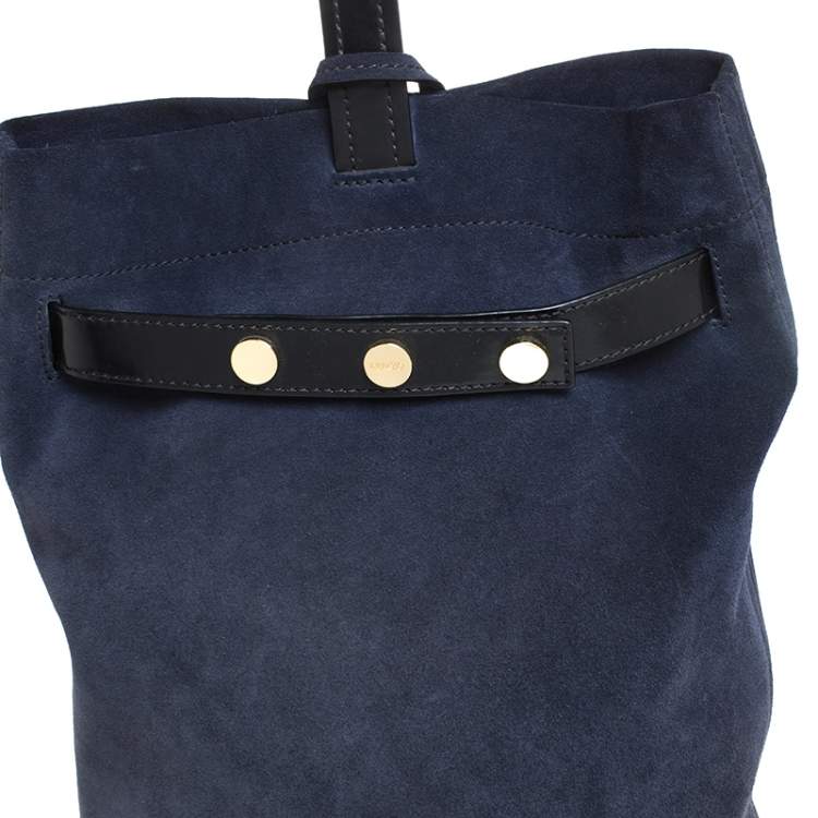 Pre Owned Kenzo Navy Blue Suede Bike Backpacks