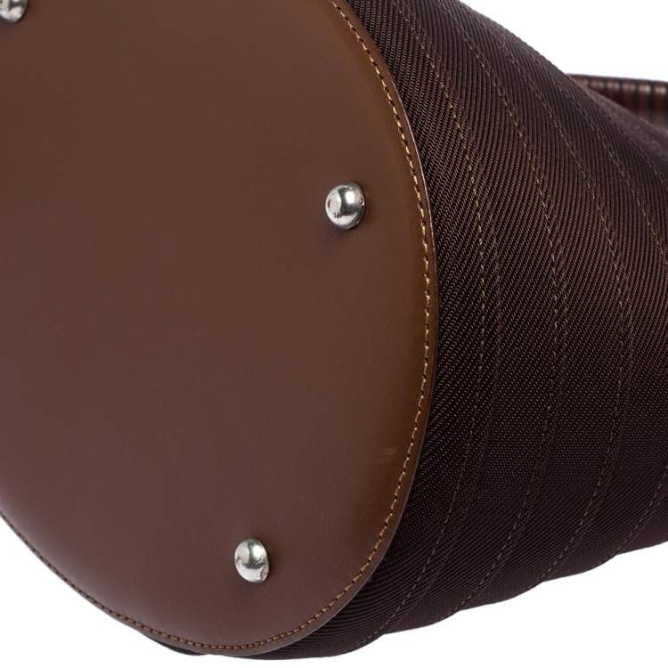 Pre Owned Kenzo Brown Fabric Bucket Bag