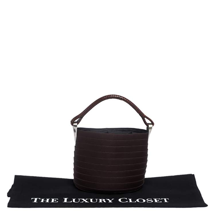 Pre Owned Kenzo Brown Fabric Bucket Bag