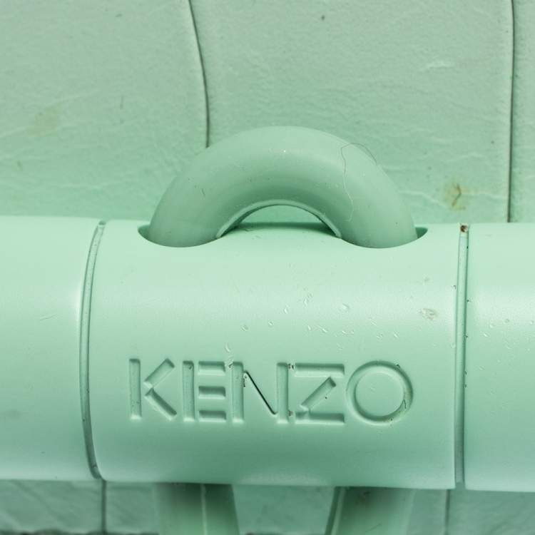 Pre Owned Kenzo Mint Green Croc Embossed Leather Mini Sailor Bag