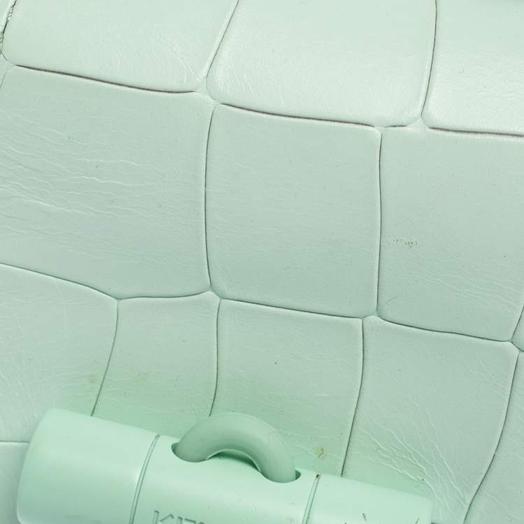 Pre Owned Kenzo Mint Green Croc Embossed Leather Mini Sailor Bag