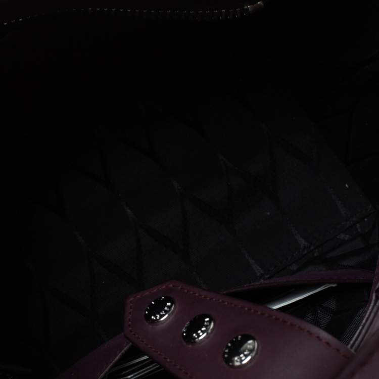 Pre Owned Kenzo Dark Burgundy Leather Kalifornia Mini Tote