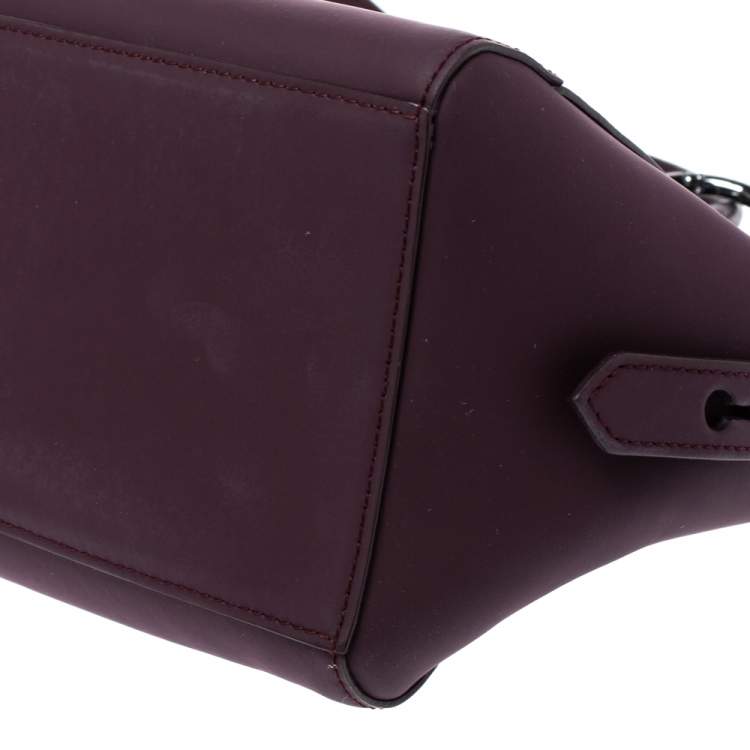 Pre Owned Kenzo Dark Burgundy Leather Kalifornia Mini Tote