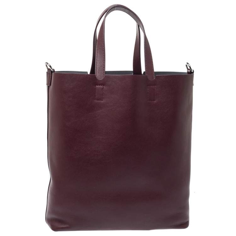 Pre Owned Kenzo Burgundy Leather Jumping Tiger Tote 
