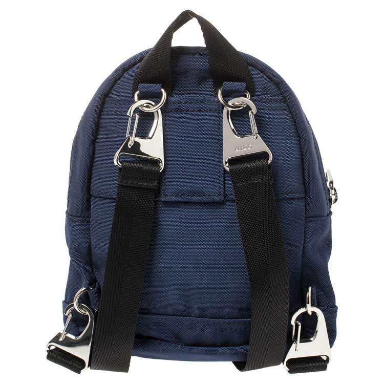 Pre Owned Kenzo Blue Nylon Mini Kampus Tiger Backpack