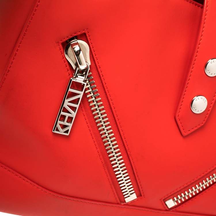 Pre Owned Kenzo Cherry Red Leather Kalifornia Tote