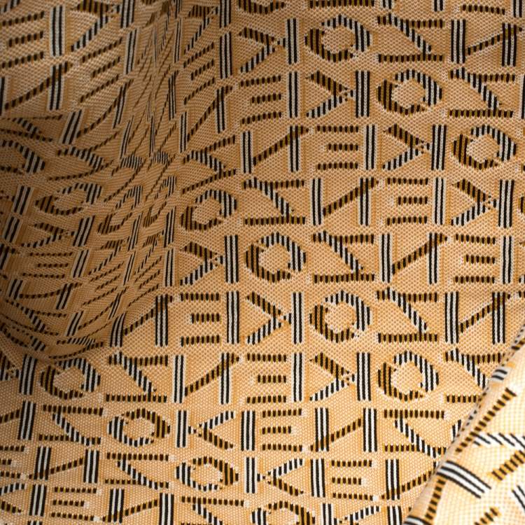 Pre Owned Kenzo Tricolor Monogram Knit Fabric Scuba Tote