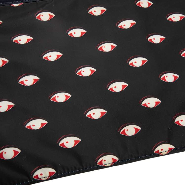 Pre Owned Kenzo Multicolor Tiger Print Nylon Zip Pouch