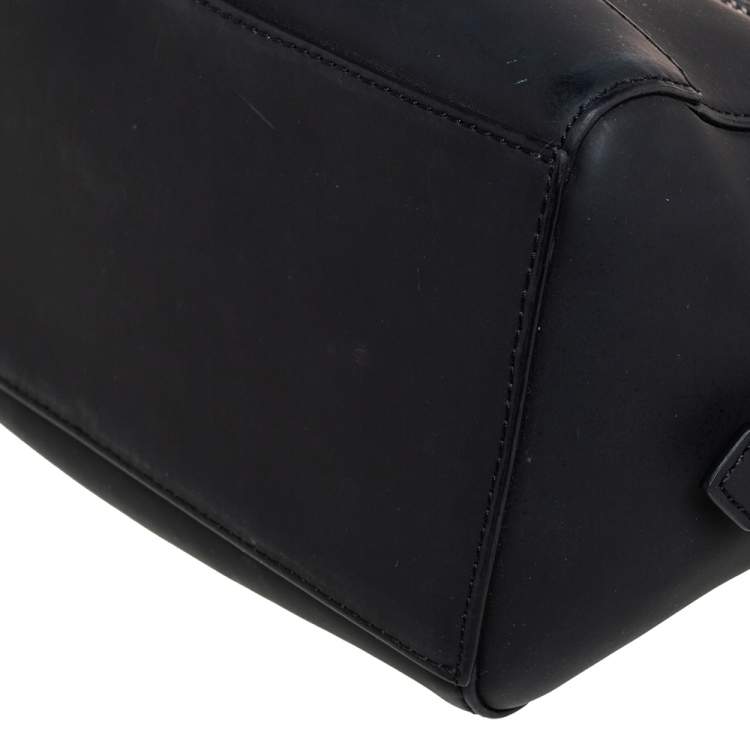 Pre Owned Kenzo Black Marine Leather Mini Kalifornia Tote