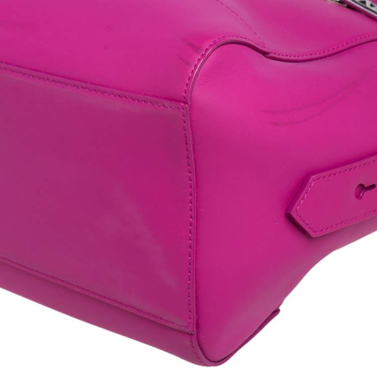 Pre Owned Kenzo Pink Gommato Leather Kalifornia Tote