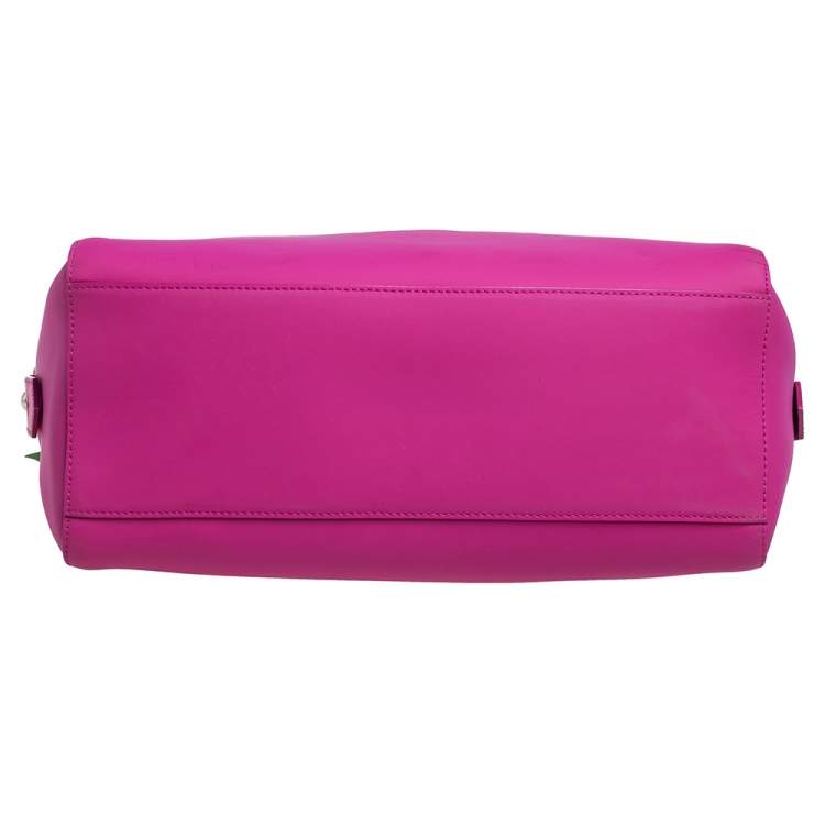 Pre Owned Kenzo Pink Gommato Leather Kalifornia Tote