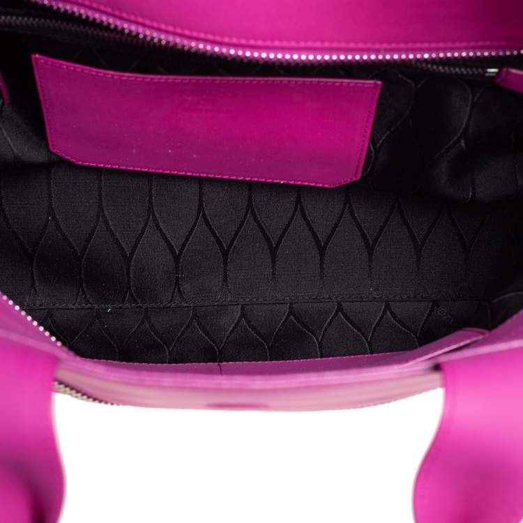 Pre Owned Kenzo Pink Gommato Leather Kalifornia Tote