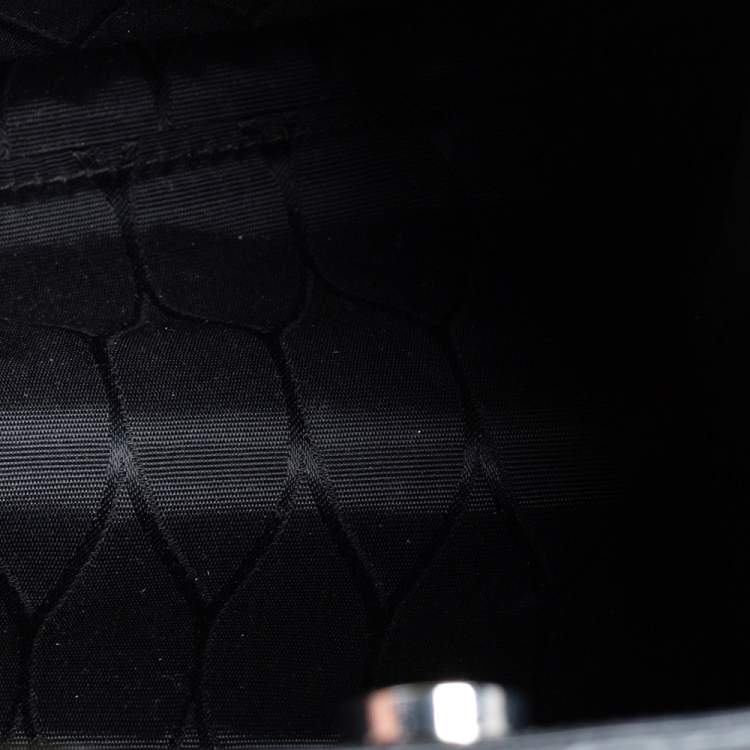Pre Owned Kenzo Black PVC and Leather Perforated Tiger Mini Tote
