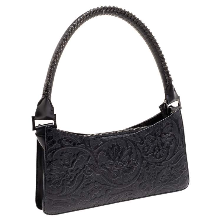 Pre Owned Kenzo Black Leather Pochette Bag