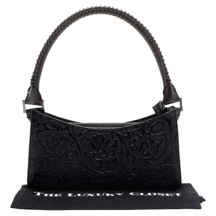 Pre Owned Kenzo Black Leather Pochette Bag
