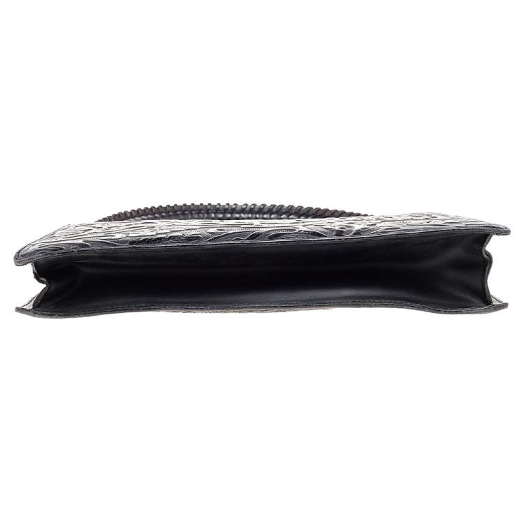 Pre Owned Kenzo Black Leather Pochette Bag