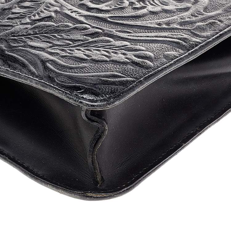 Pre Owned Kenzo Black Leather Pochette Bag