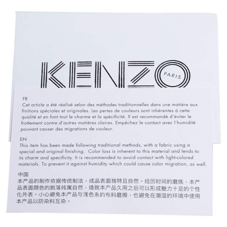 مملوكة مسبقًا Kenzo Black Perforated Leather And Canvas Kombo Backpack