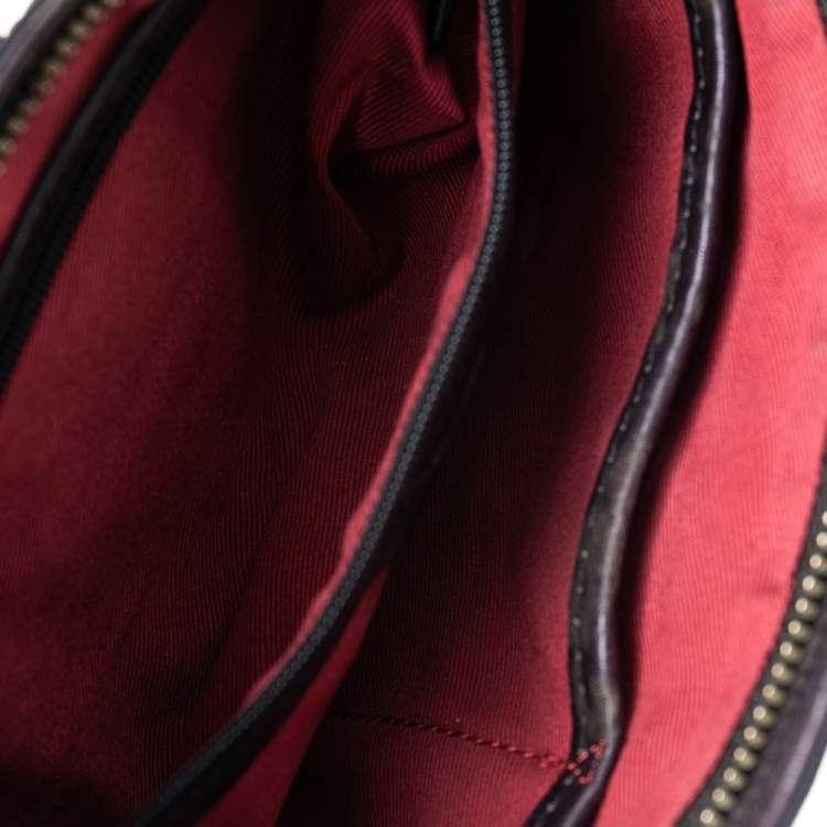 Pre Owned Kenzo Black Croc Embossed Leather Clutch