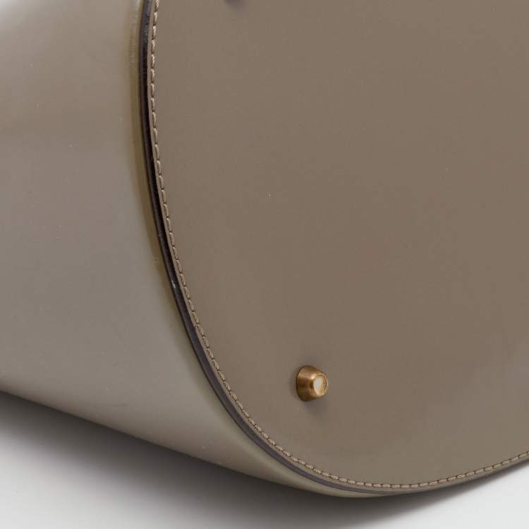 Pre Owned Kenzo Grey/Brown Leather Bucket Bag 