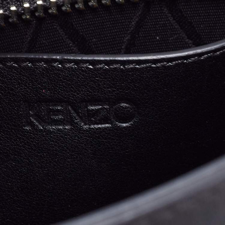 Pre Owned Kenzo Black Leather Small Eye Tote 