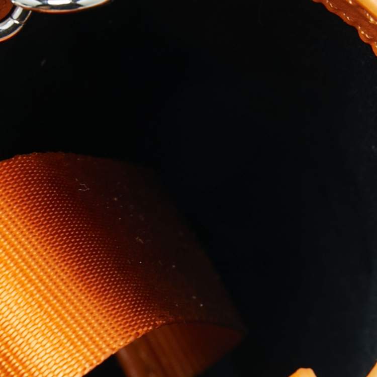 Pre Owned Kenzo Orange Leather Phone Crossbody Bag