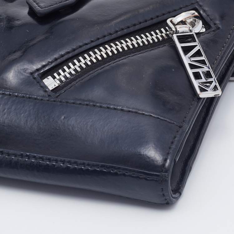 Pre Owned Kenzo Black Leather Kalifornia Chain Shoulder Bag