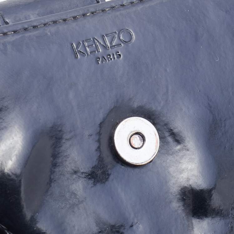 Pre Owned Kenzo Black Leather Kalifornia Chain Shoulder Bag